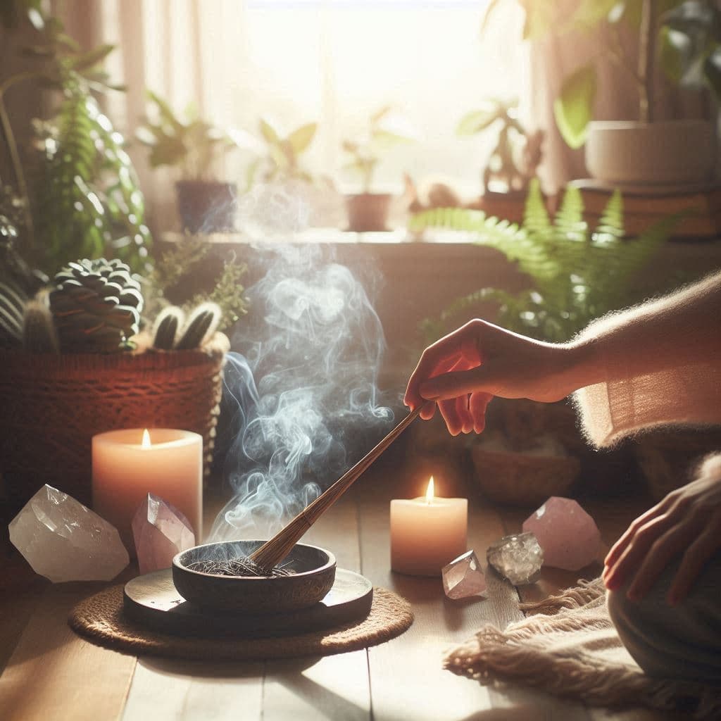 Smudging with Sacred Incense